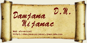 Damjana Mijanac vizit kartica